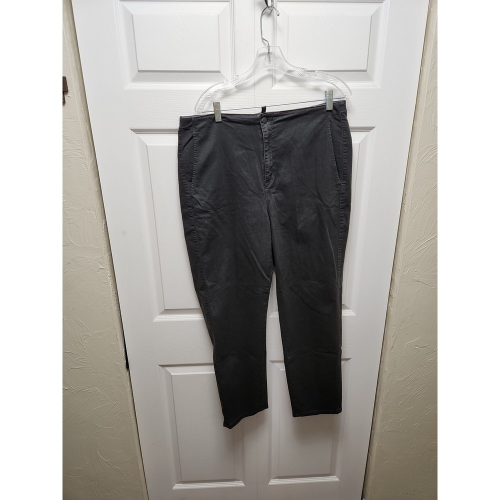 EILEEN FISHER Skinny Stretch  Low Waist Dark Wash Charcoal Jeans Large = 14-16